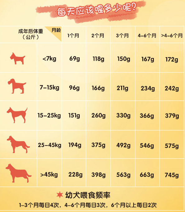 狗体重与月龄对照表图片