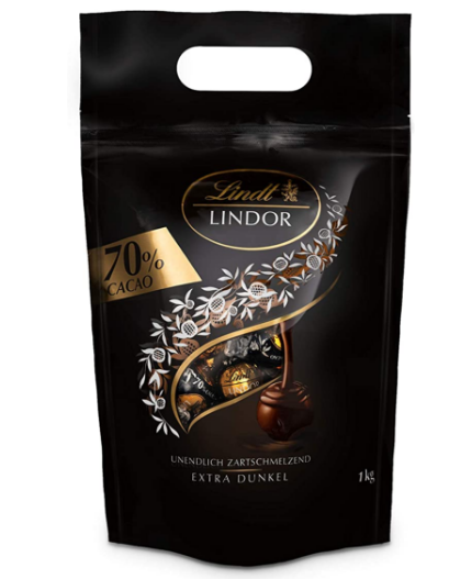 lindt 瑞士莲 70%黑巧克力 软心巧克力球 80粒 1kg 到手￥113.81